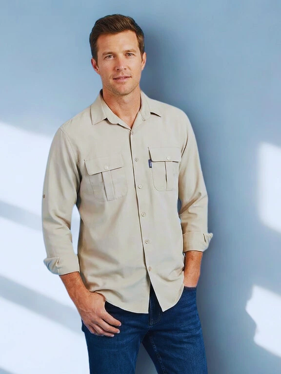 Casual Shirt For Men with dual front pockets