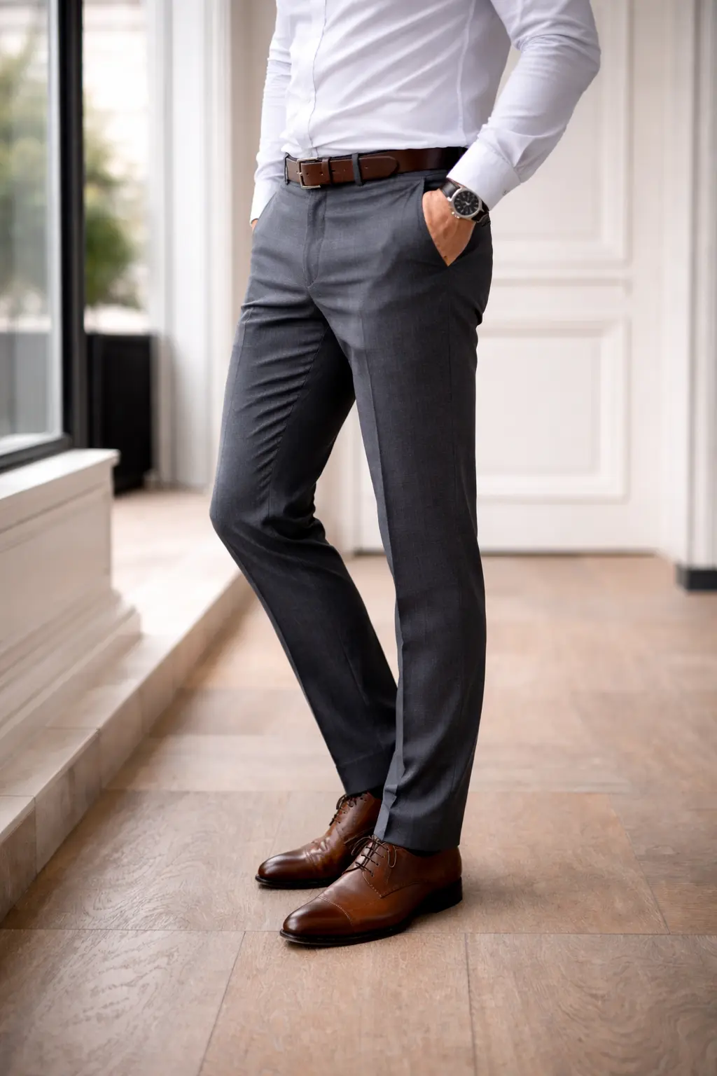 Charcoal Grey Formal Dress Pant For Men’s at the best price