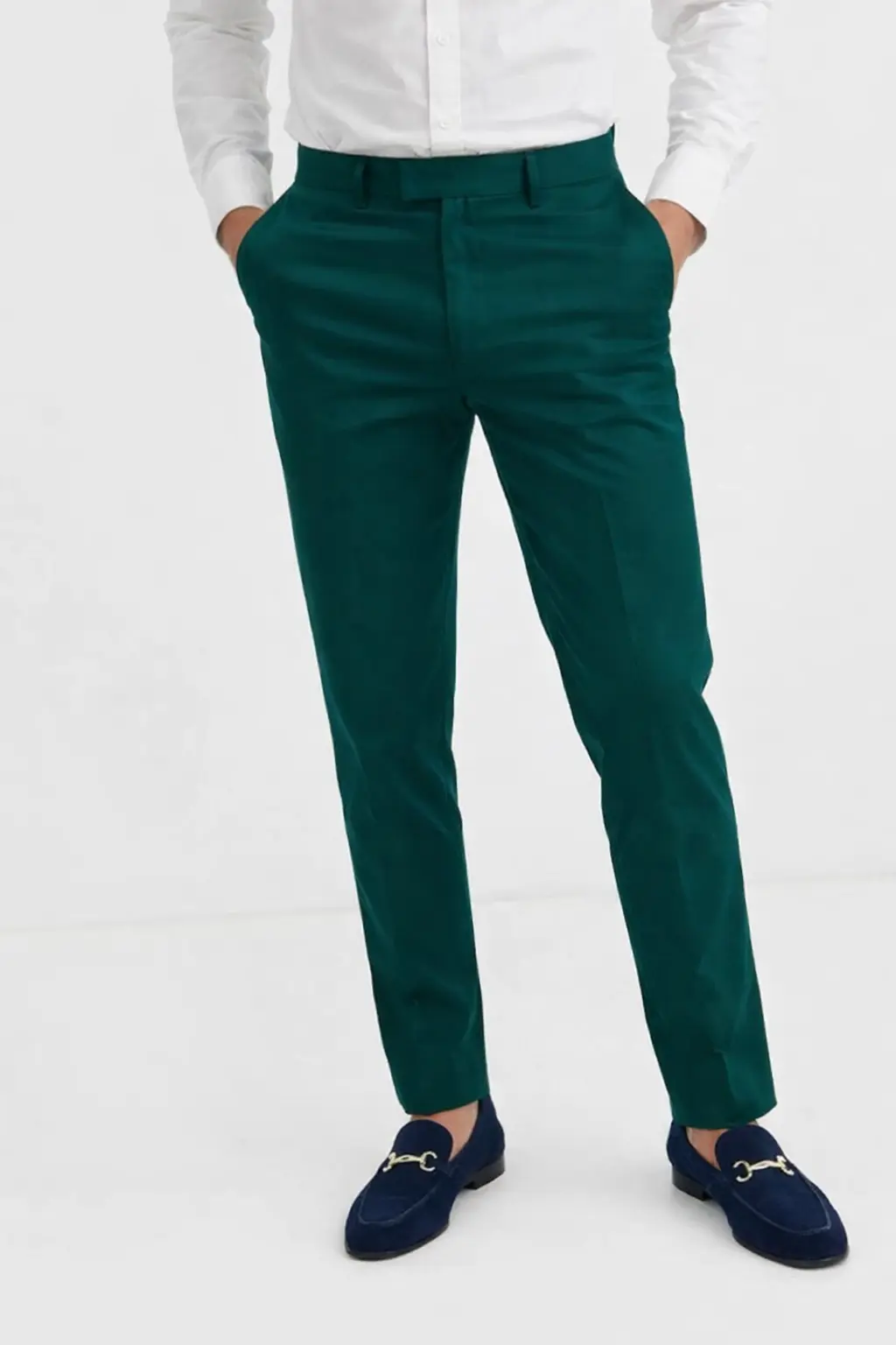 buy mens dark green formal dress pant online