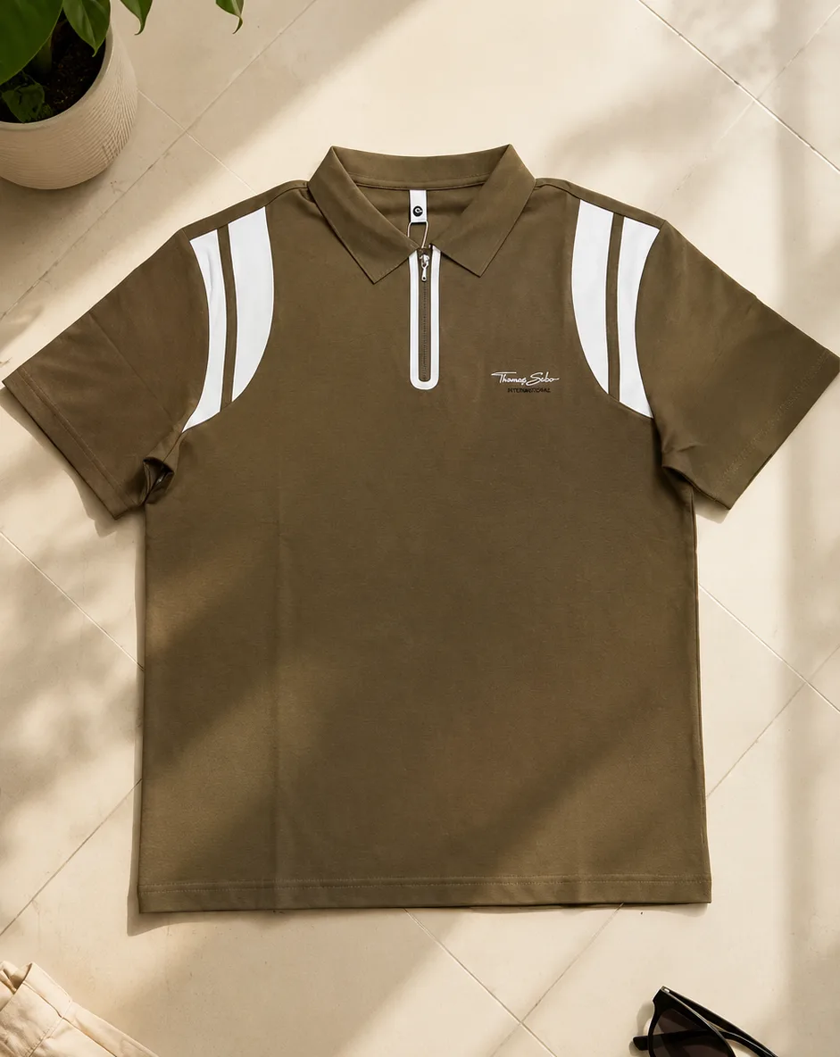 Premium Half-Zip-Polo-Shirt-for-Men