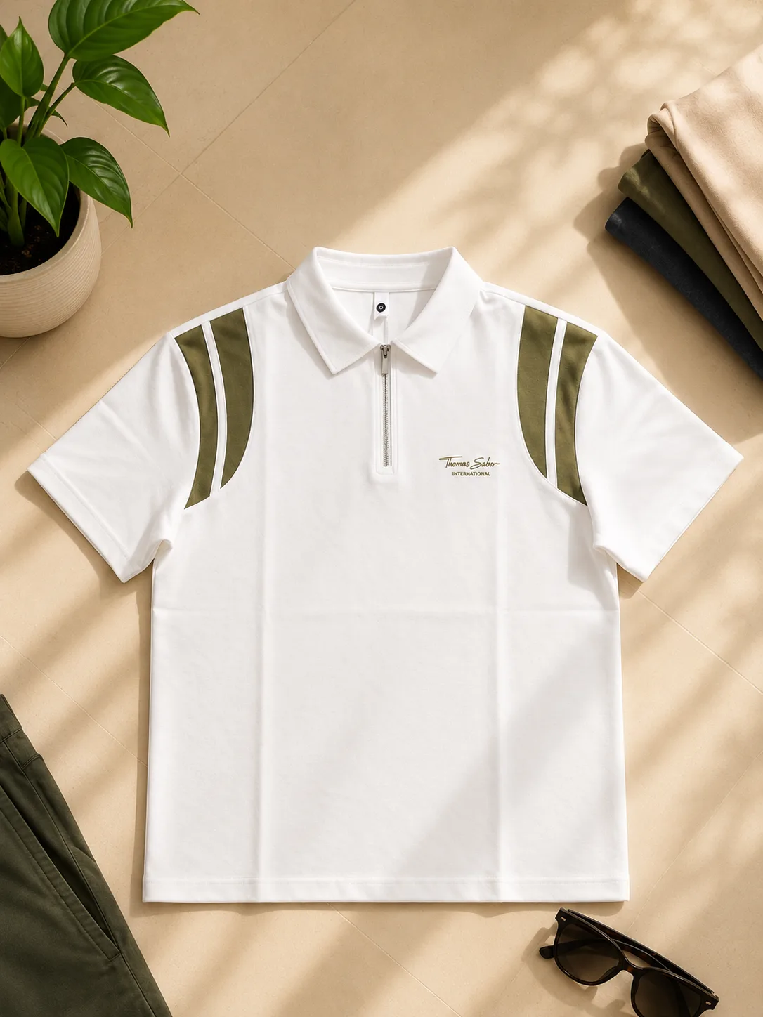 Half-Zip Polo Shirt for Men
