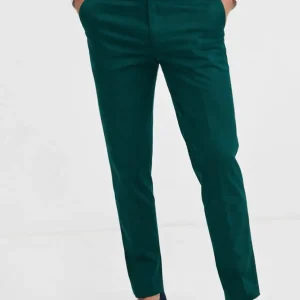 Men's Premium Dark Green Slim Fit Formal Dress Pants